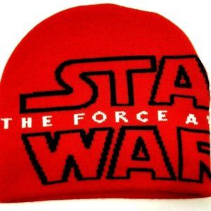 Star Wars The Force Awakens Red Knit Cap Beanie Hat (J5)